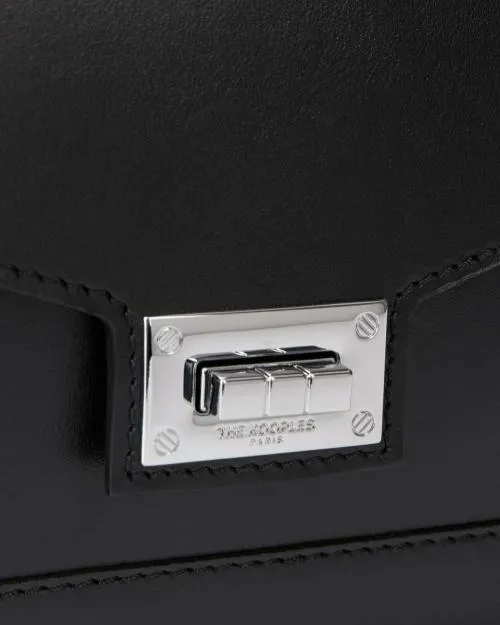 Women Shoulder Bags The Kooples Emily Shoulder Bag In Black Leather Black
