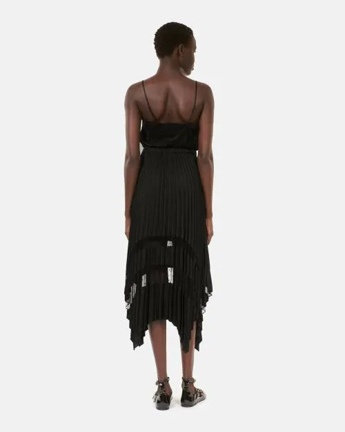 Women Skirts and Shorts The Kooples Long Black Pleated Skirt Black
