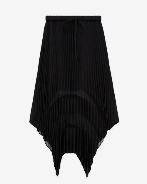 Women Skirts and Shorts The Kooples Long Black Pleated Skirt Black