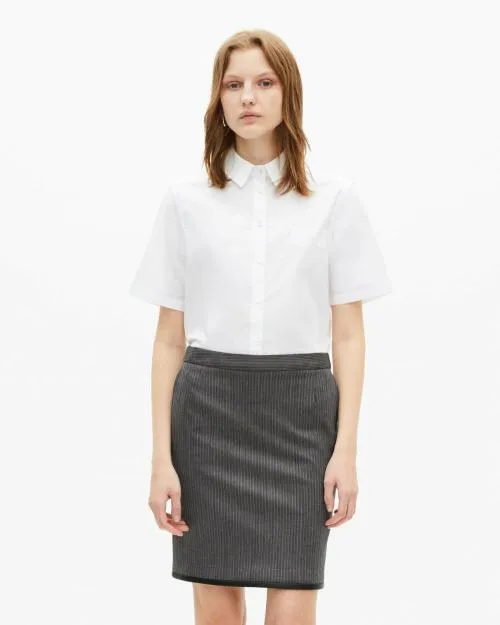 Women Skirts and Shorts The Kooples Short Striped Skirt Dark Grey