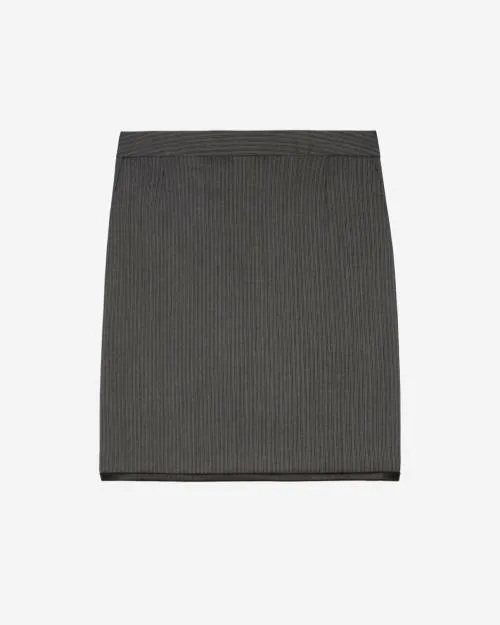 Women Skirts and Shorts The Kooples Short Striped Skirt Dark Grey