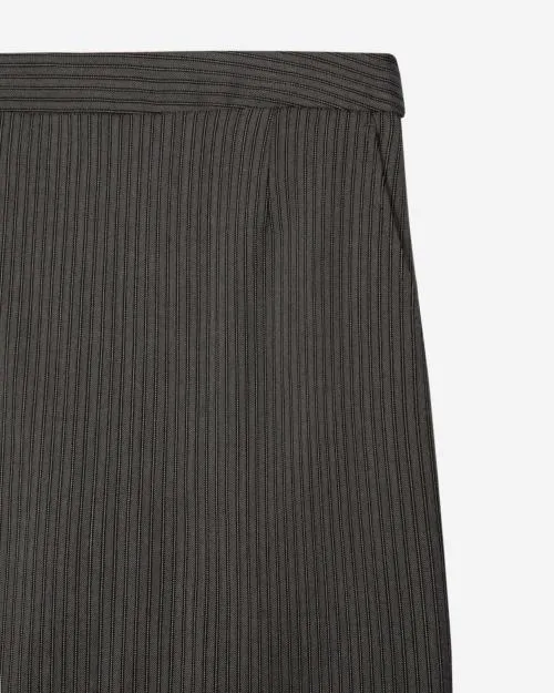 Women Skirts and Shorts The Kooples Short Striped Skirt Dark Grey