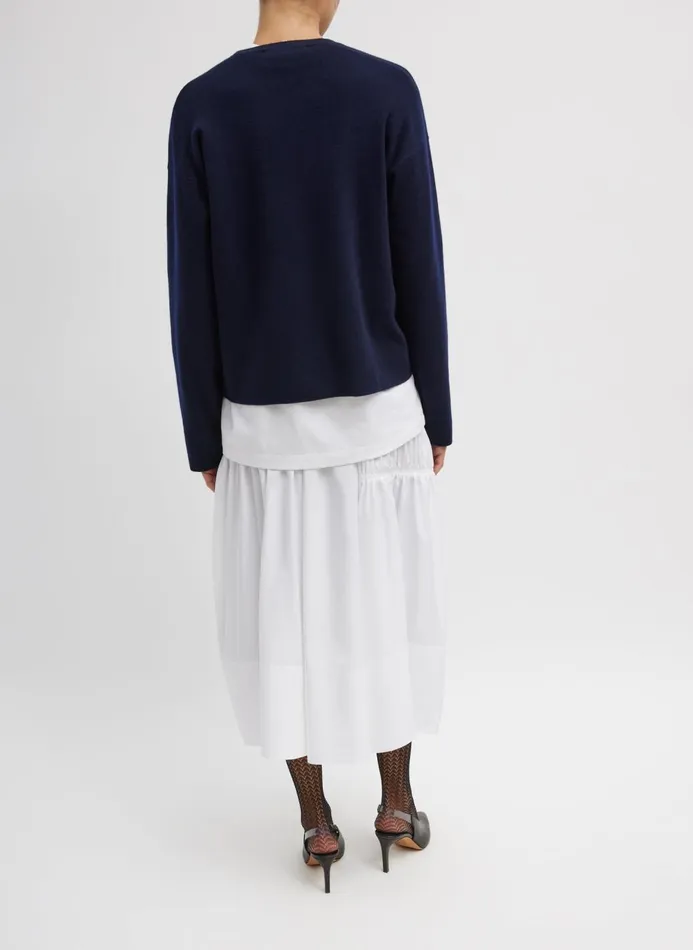 Women Skirts Tibi Shirred Nylon Paneled Skirt White