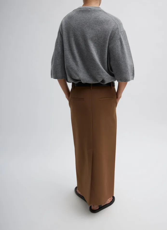 Women Skirts Tibi Tropical Wool Maxi Trouser Skirt Toffee