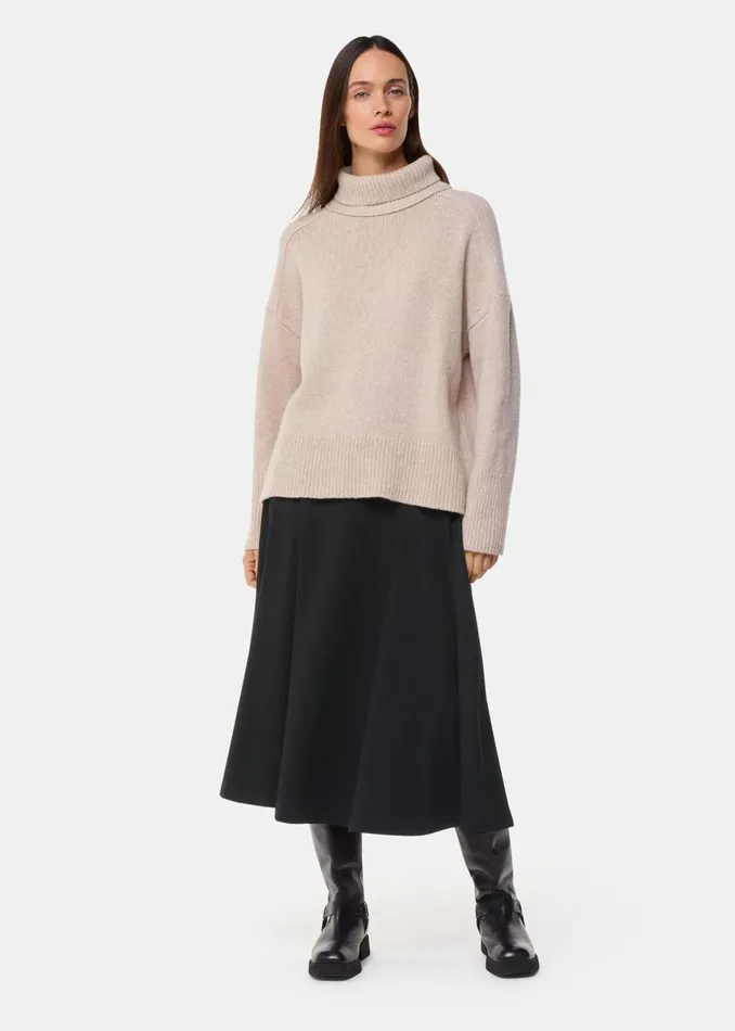 Women Skirts Whistles Black Ponte Full Skirt