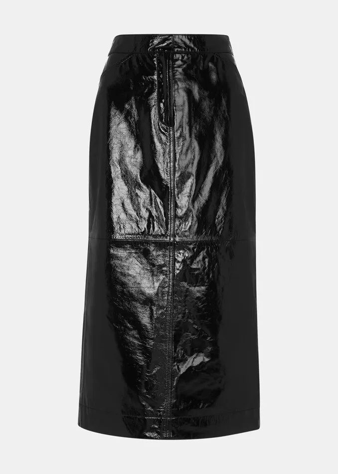 Women Skirts Whistles Black Rachel Patent Leather Skirt