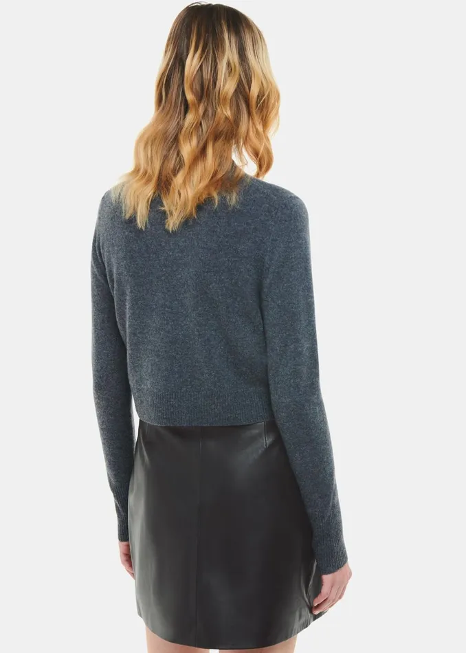 Women Skirts Whistles Black Wrap Leather Mini Skirt