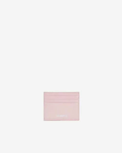 Women Small Leather Goods The Kooples Amelia Pink Leather Card Holder Pink