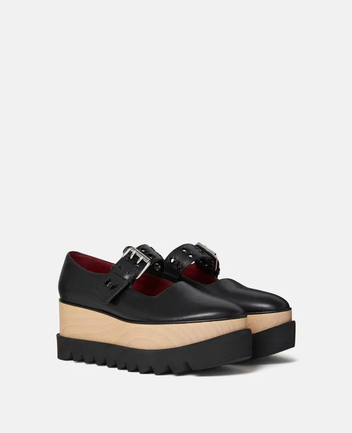 Women Sneakers Stella McCartney Elyse StarStudded Mary Janes Midnight Black