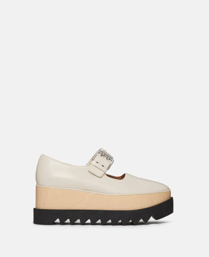 Women Sneakers Stella McCartney Elyse StarStudded Mary Janes Stone White