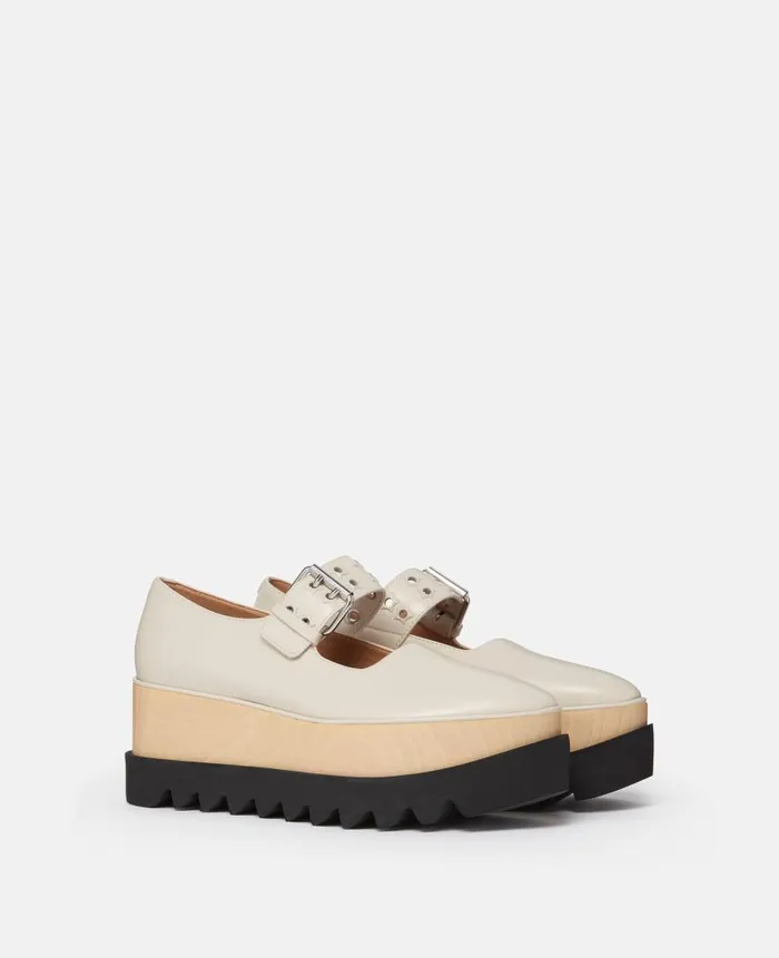 Women Sneakers Stella McCartney Elyse StarStudded Mary Janes Stone White