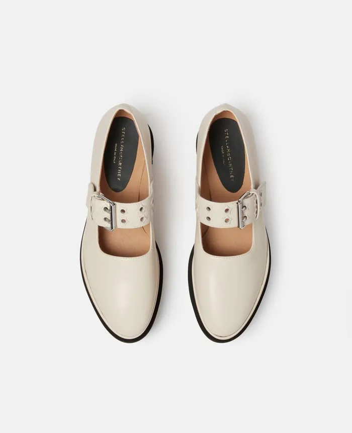 Women Sneakers Stella McCartney Elyse StarStudded Mary Janes Stone White
