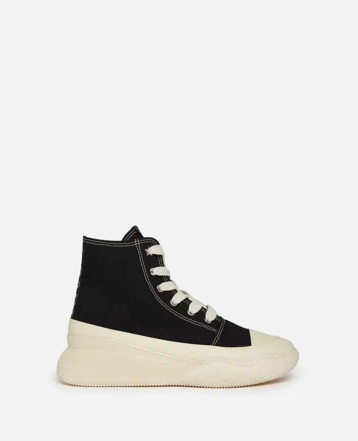 Women Sneakers Stella McCartney Loop Canvas HighTop Trainers Blackcream