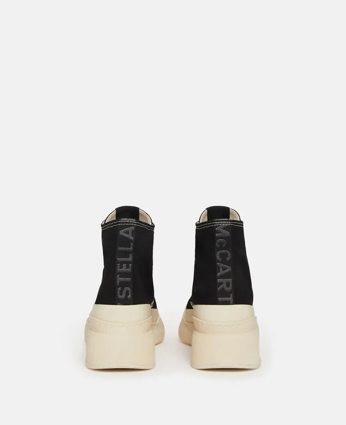 Women Sneakers Stella McCartney Loop Canvas HighTop Trainers Blackcream Women Sneakers Stella McCartney Loop Canvas HighTop Trainers Blackcream