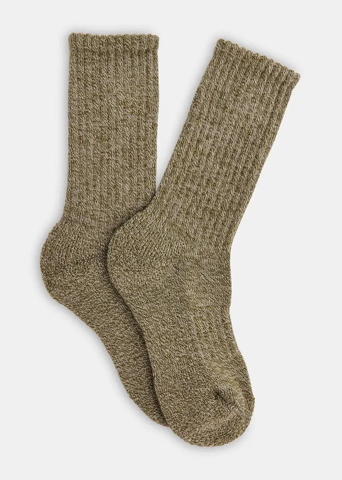 Women Socks and Tights Whistles Green Chunky Marl Socks