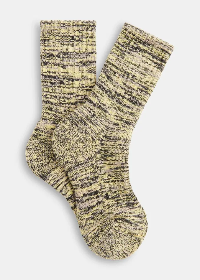 Women Socks and Tights Whistles Yellow Chunky Marl Socks