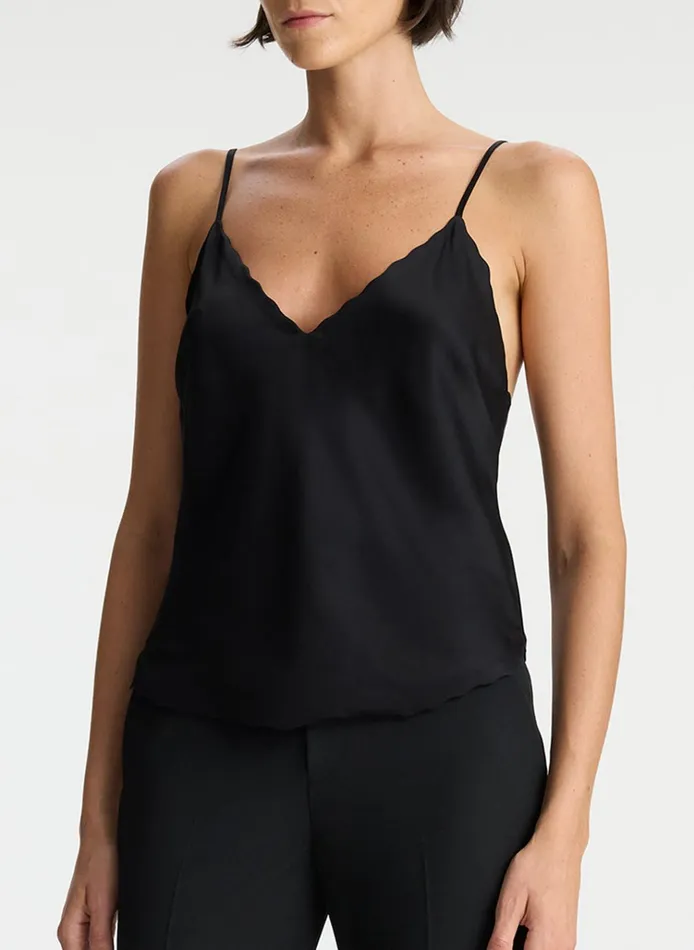 Women Suits ALC Malia Scalloped Camisole Top Black