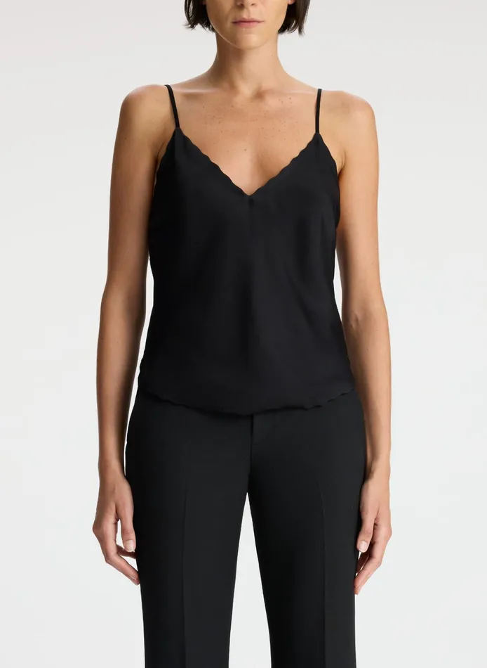 Women Suits ALC Malia Scalloped Camisole Top Black