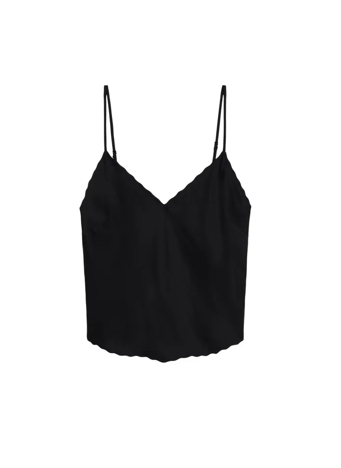 Women Suits ALC Malia Scalloped Camisole Top Black