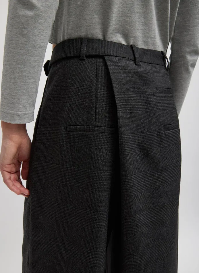Women Suits Tibi Adler Glenplaid Wrap Pant Grey Multi