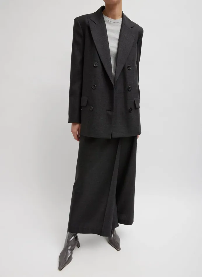Women Suits Tibi Adler Glenplaid Wrap Pant Grey Multi
