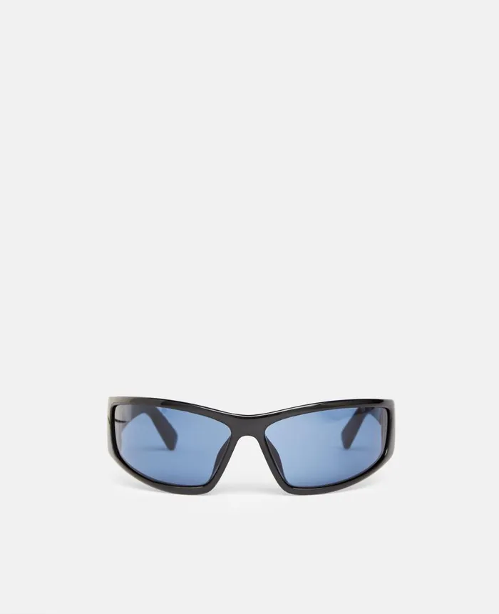 Women Sunglasses Stella McCartney Rectangular Sunglasses Shiny Black