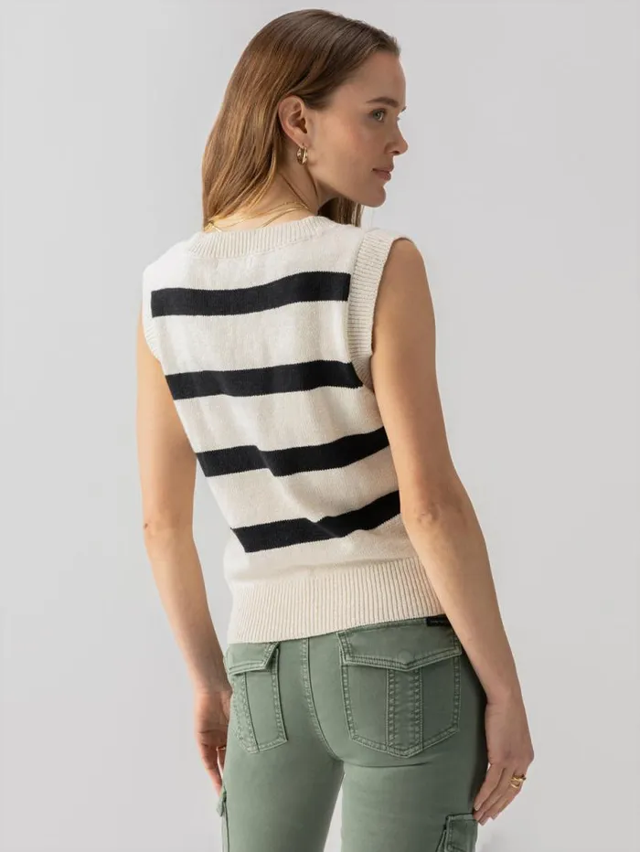 Women Sweater Shell Tank Eco Natural Black Stripe Sanctuary Clothing Sweaters and Cardis Women Sweater Shell Tank Eco Natural Black Stripe Sanctuary Clothing Sweaters and Cardis