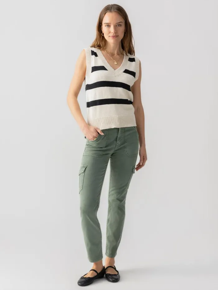 Women Sweater Shell Tank Eco Natural Black Stripe Sanctuary Clothing Sweaters and Cardis Women Sweater Shell Tank Eco Natural Black Stripe Sanctuary Clothing Sweaters and Cardis