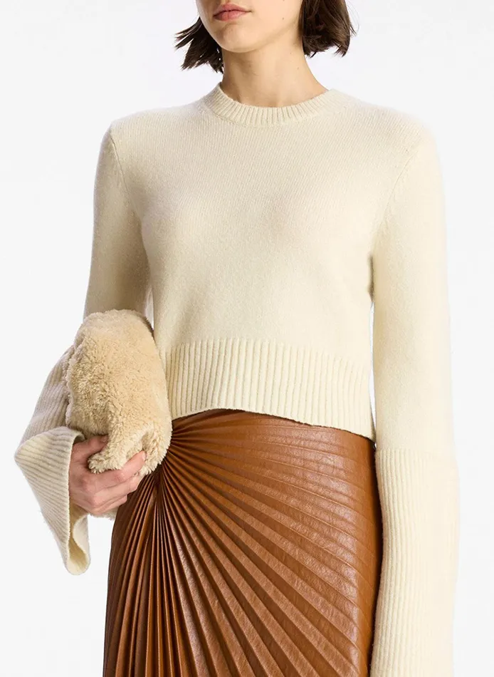 Women Sweaters ALC Clover Wool Sweater Natural