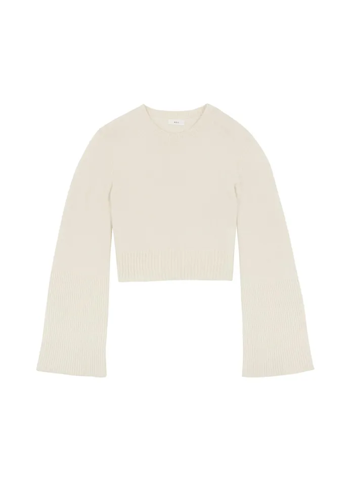 Women Sweaters ALC Clover Wool Sweater Natural
