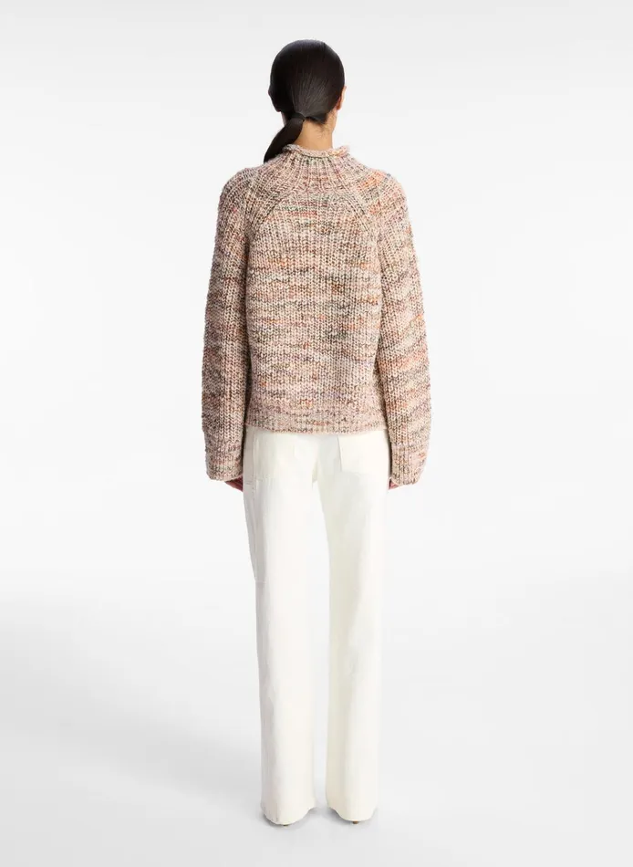 Women Sweaters ALC Liv Marled Wool Sweater Sirocco Rose Marl