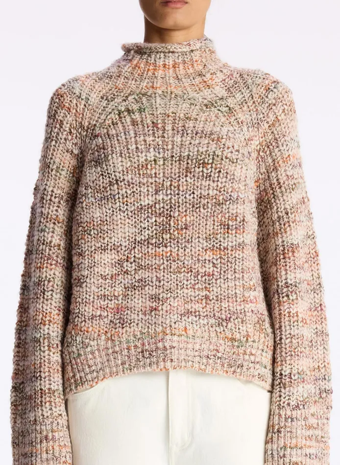 Women Sweaters ALC Liv Marled Wool Sweater Sirocco Rose Marl