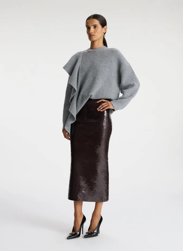 Women Sweaters ALC Mabel Wool Cashmere Sweater Grey