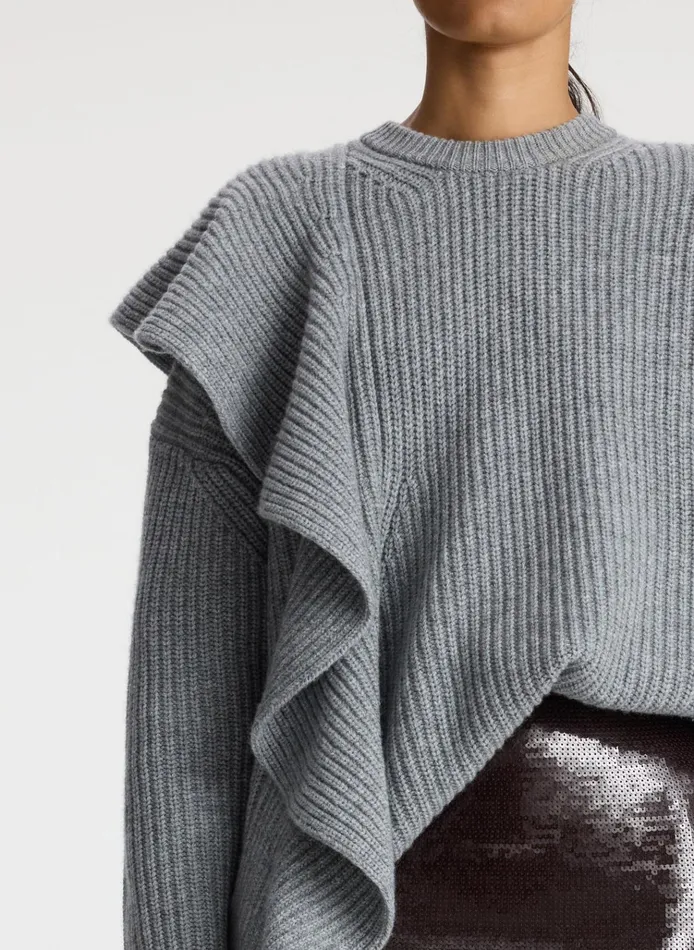Women Sweaters ALC Mabel Wool Cashmere Sweater Grey