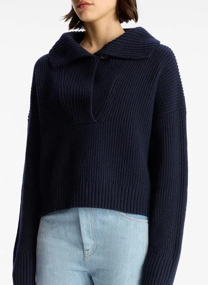 Women Sweaters ALC Shea Wool Sweater True Navy