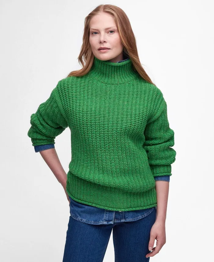 Women Sweaters and Knitwear Barbour Rockcliffe Knitted Jumper Green Apple