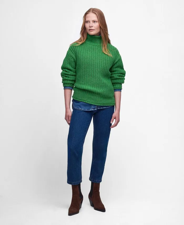 Women Sweaters and Knitwear Barbour Rockcliffe Knitted Jumper Green Apple Women Sweaters and Knitwear Barbour Rockcliffe Knitted Jumper Green Apple