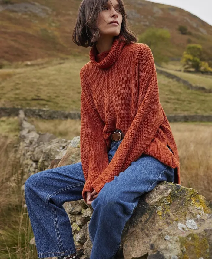 Women Sweaters and Knitwear Barbour Stitch Cape Spiced Pumpkin Women Sweaters and Knitwear Barbour Stitch Cape Spiced Pumpkin