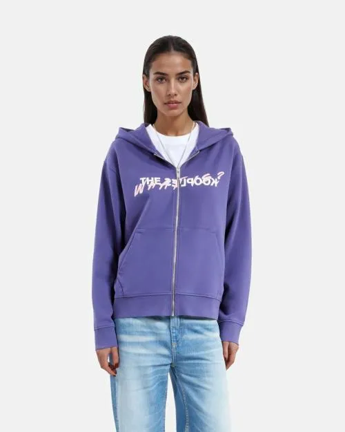 Women Sweatshirts The Kooples Purple What Is Hooded Sweatshirt Blue Atlantique