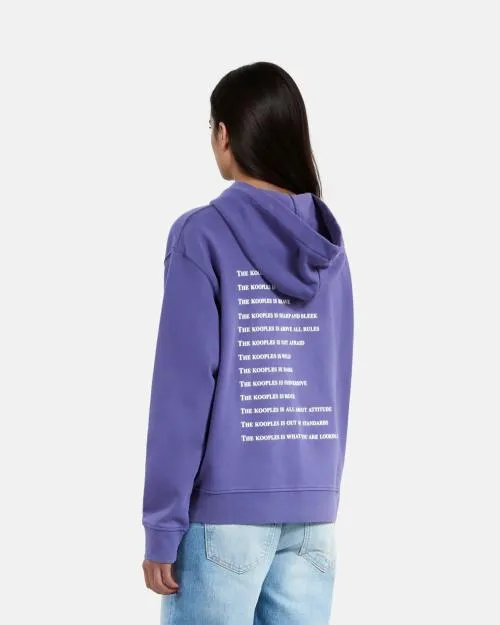 Women Sweatshirts The Kooples Purple What Is Hooded Sweatshirt Blue Atlantique