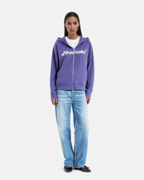 Women Sweatshirts The Kooples Purple What Is Hooded Sweatshirt Blue Atlantique