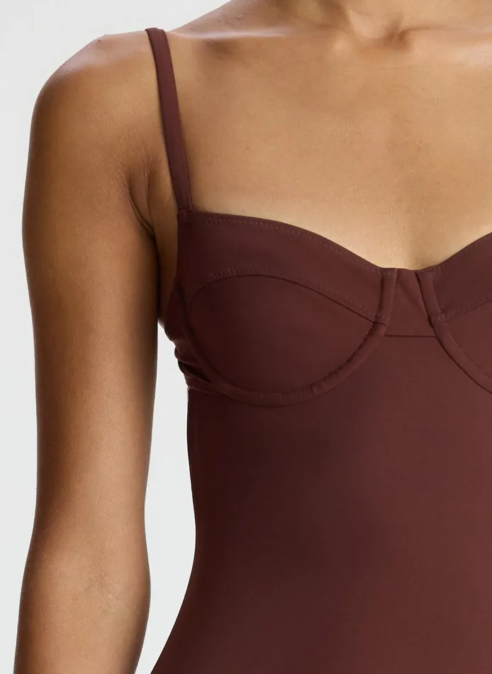 Women Swim ALC Dylan Swimsuit Carob