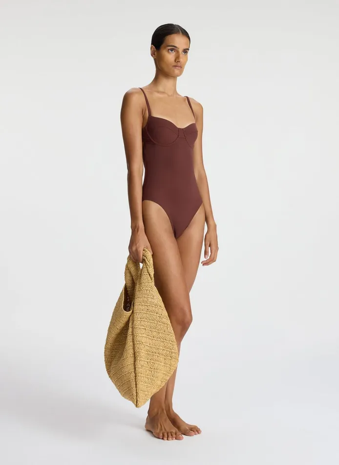 Women Swim ALC Dylan Swimsuit Carob