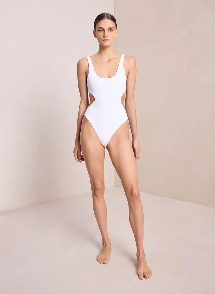 Women Swim ALC Nicole Cut Out OnePiece White