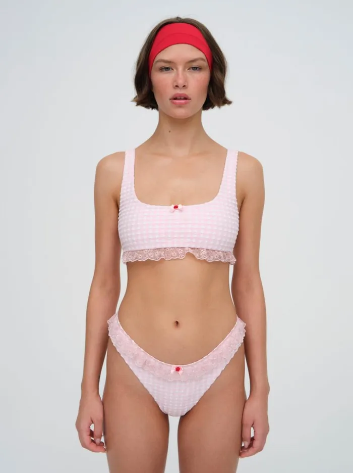 Women Swim For Love and Lemons Haiden Bikini Top Pink Women Swim For Love and Lemons Haiden Bikini Top Pink