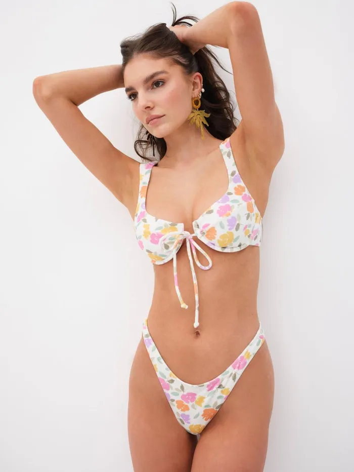 Women Swim For Love and Lemons Joey Swim Bottom Cream Women Swim For Love and Lemons Joey Swim Bottom Cream