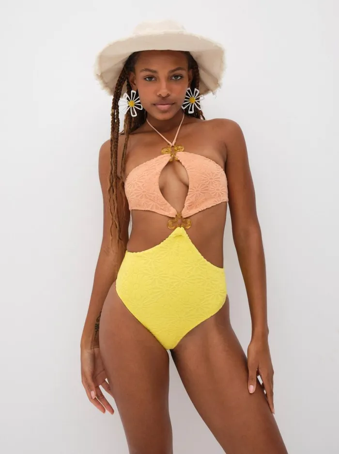 Women Swim For Love and Lemons Sonny One Piece Yellow Women Swim For Love and Lemons Sonny One Piece Yellow