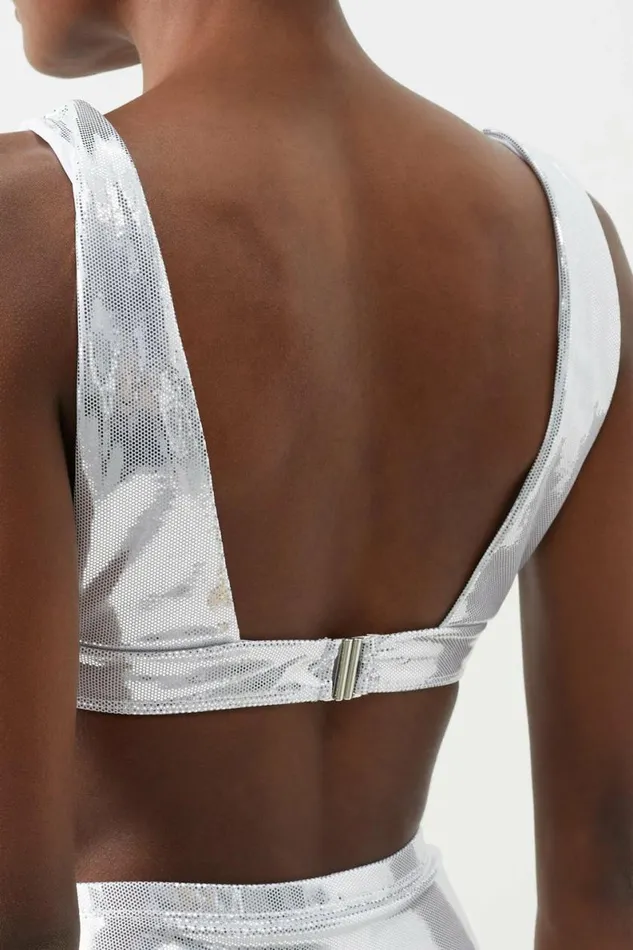 Women Swimwear DODO BAR OR V BIKINI TOP Silver Women Swimwear DODO BAR OR V BIKINI TOP Silver