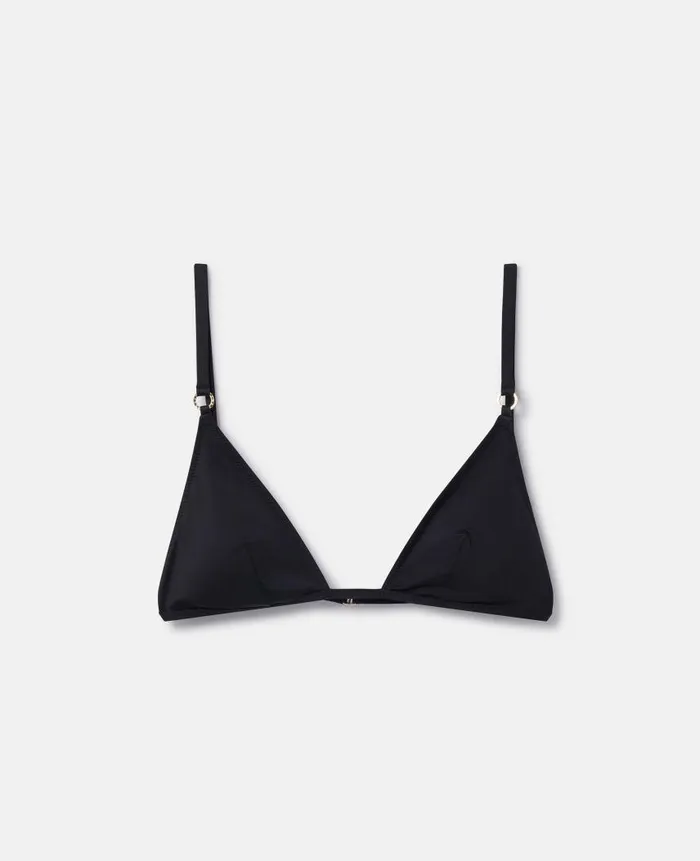Women Swimwear Stella McCartney String Triangle Bikini Top Black