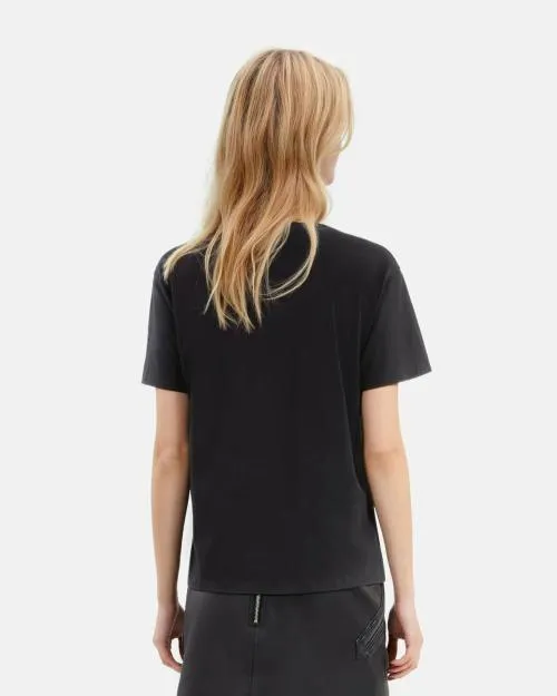 Women Tshirts The Kooples Black Logo TShirt Black